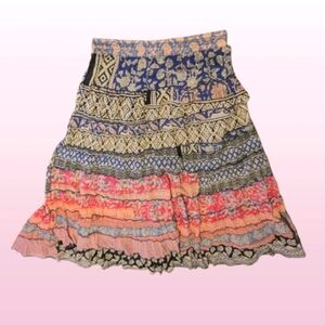 New Bohemian Karma Highway OS Flowy Festival Artistic Skirt